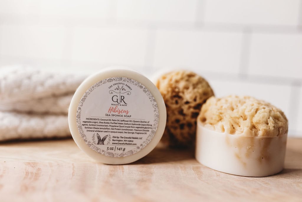 Hibiscus Wool Sea Sponge Soap