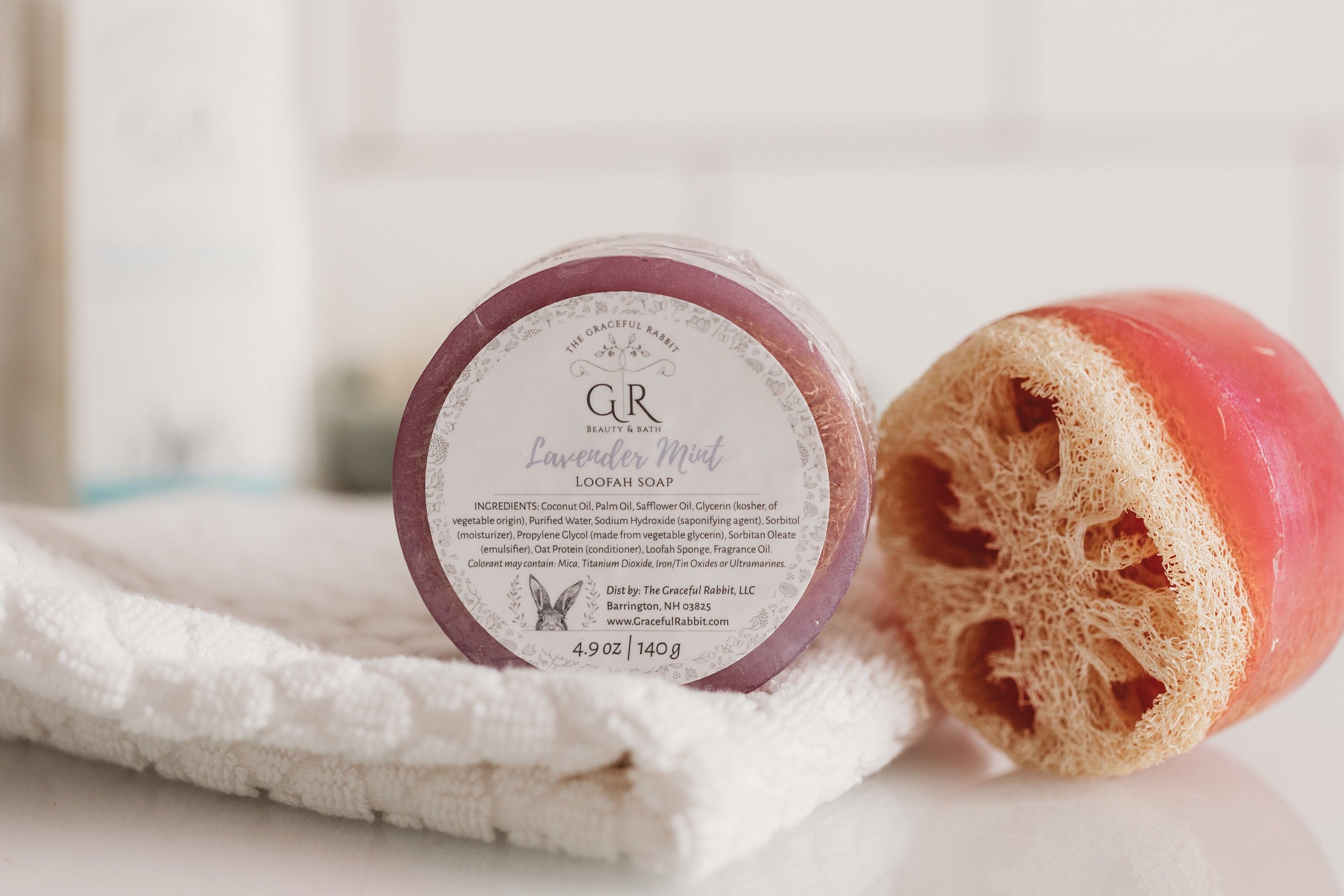 Fresh Lilac Loofah Sponge Soap