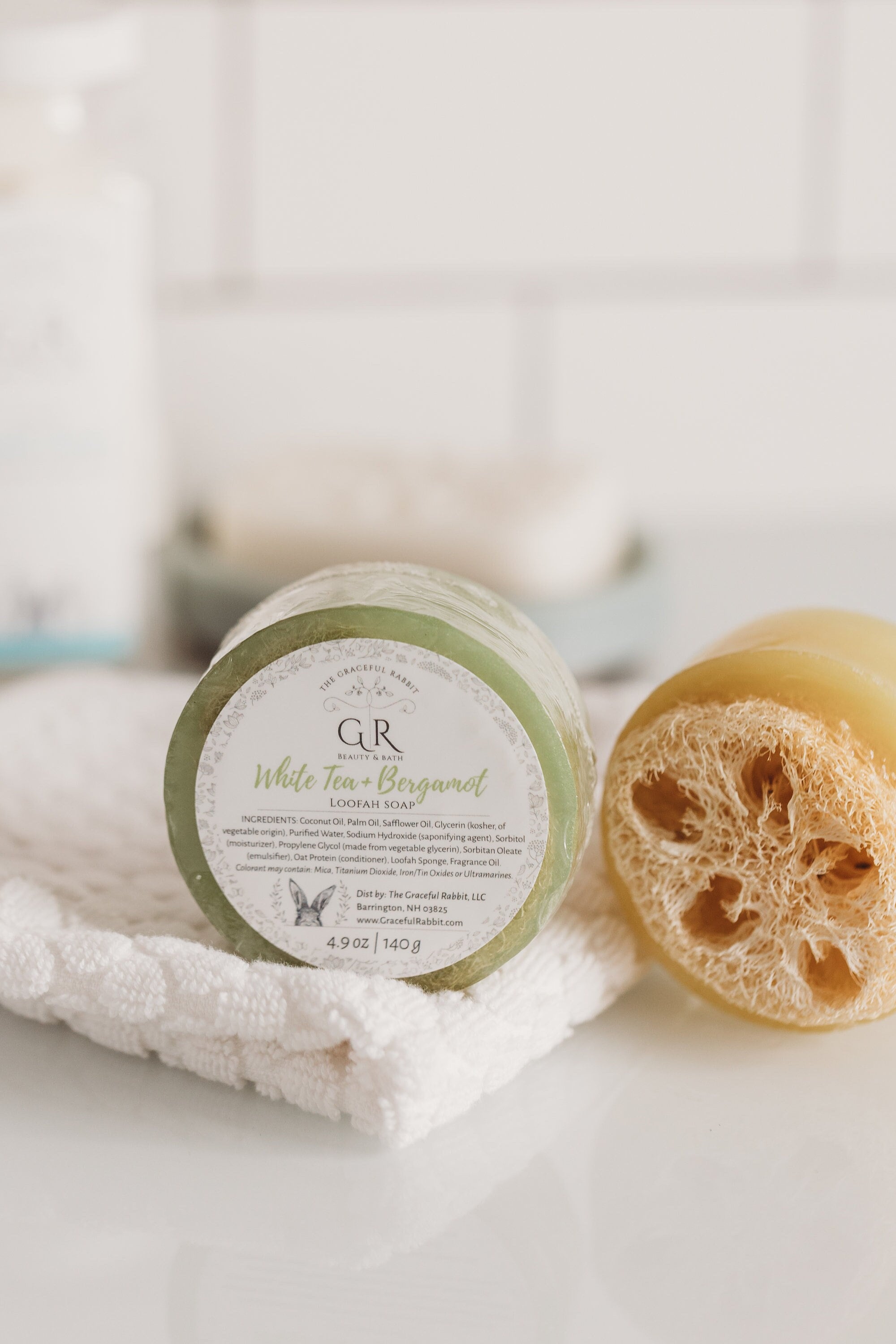 White Tea + Bergamot Loofah Sponge Soap