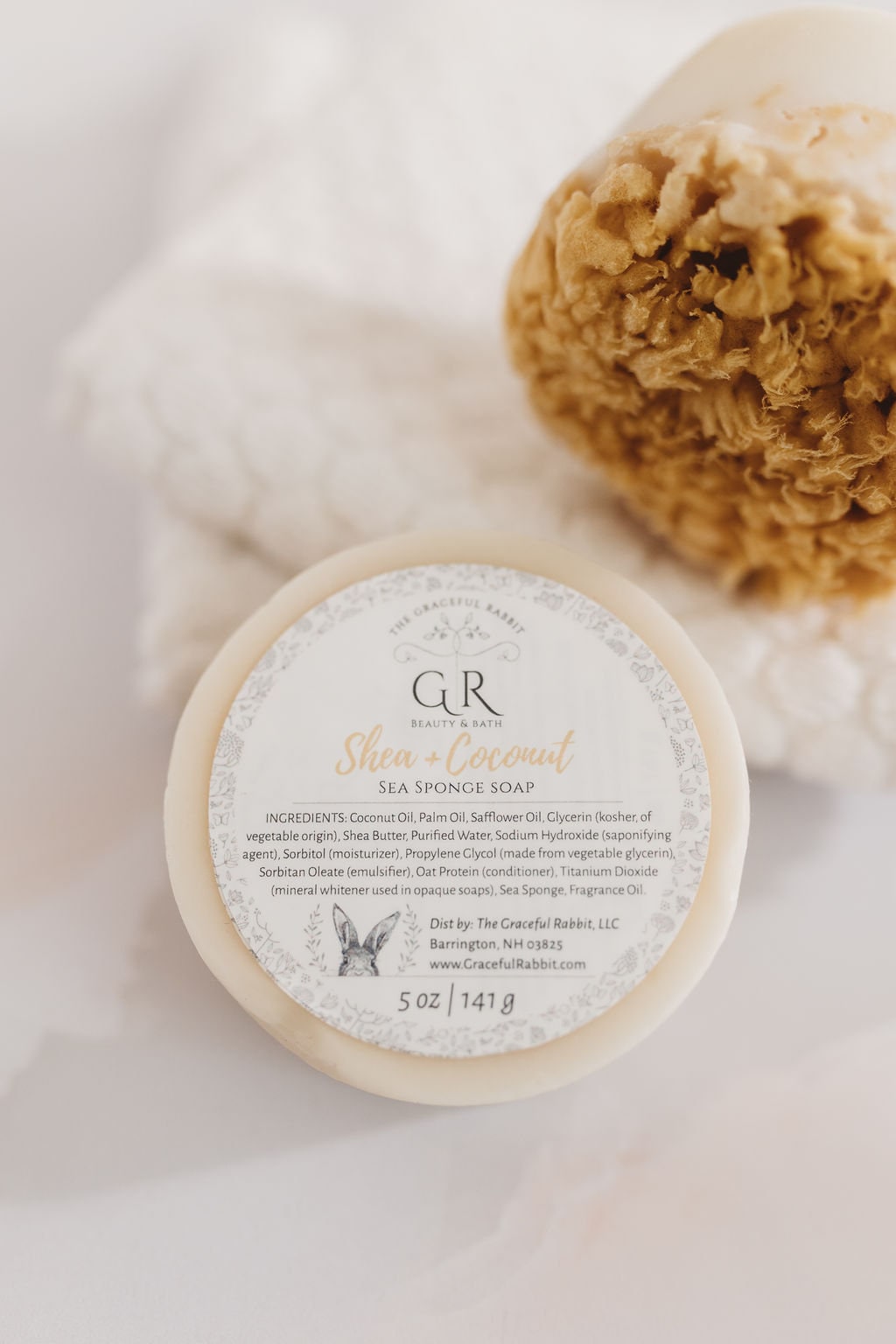 Shea + Coconut Wool Sea Sponge Soap