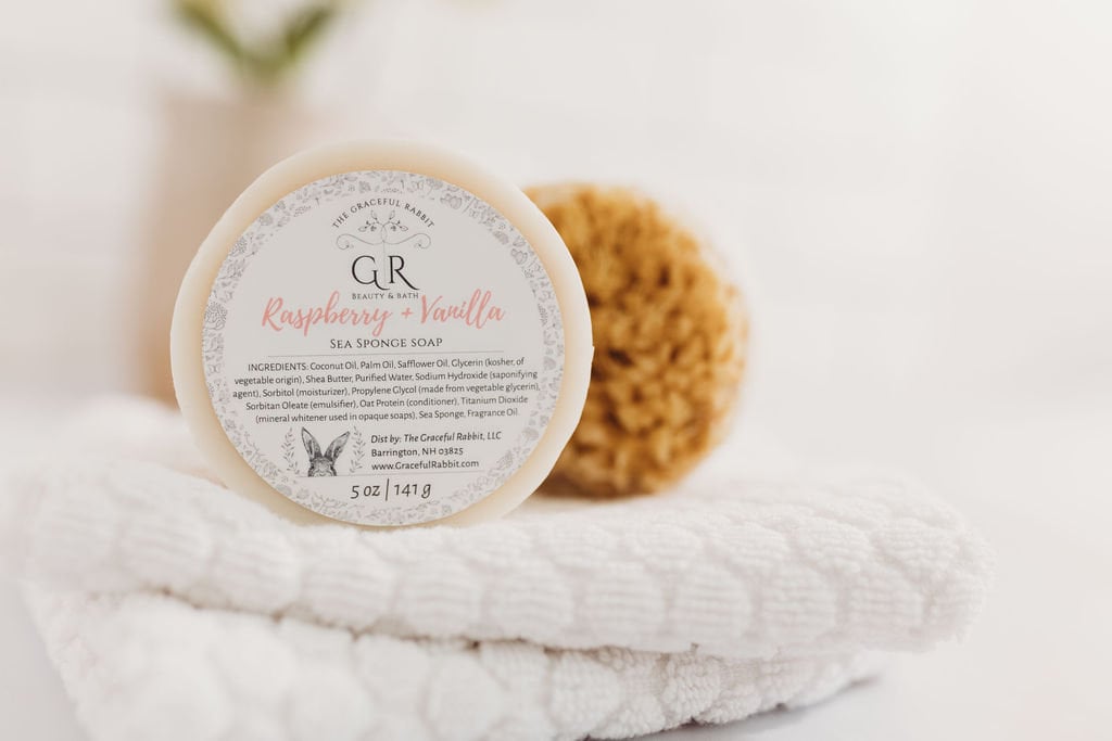 Raspberry Vanilla Wool Sea Sponge Soap