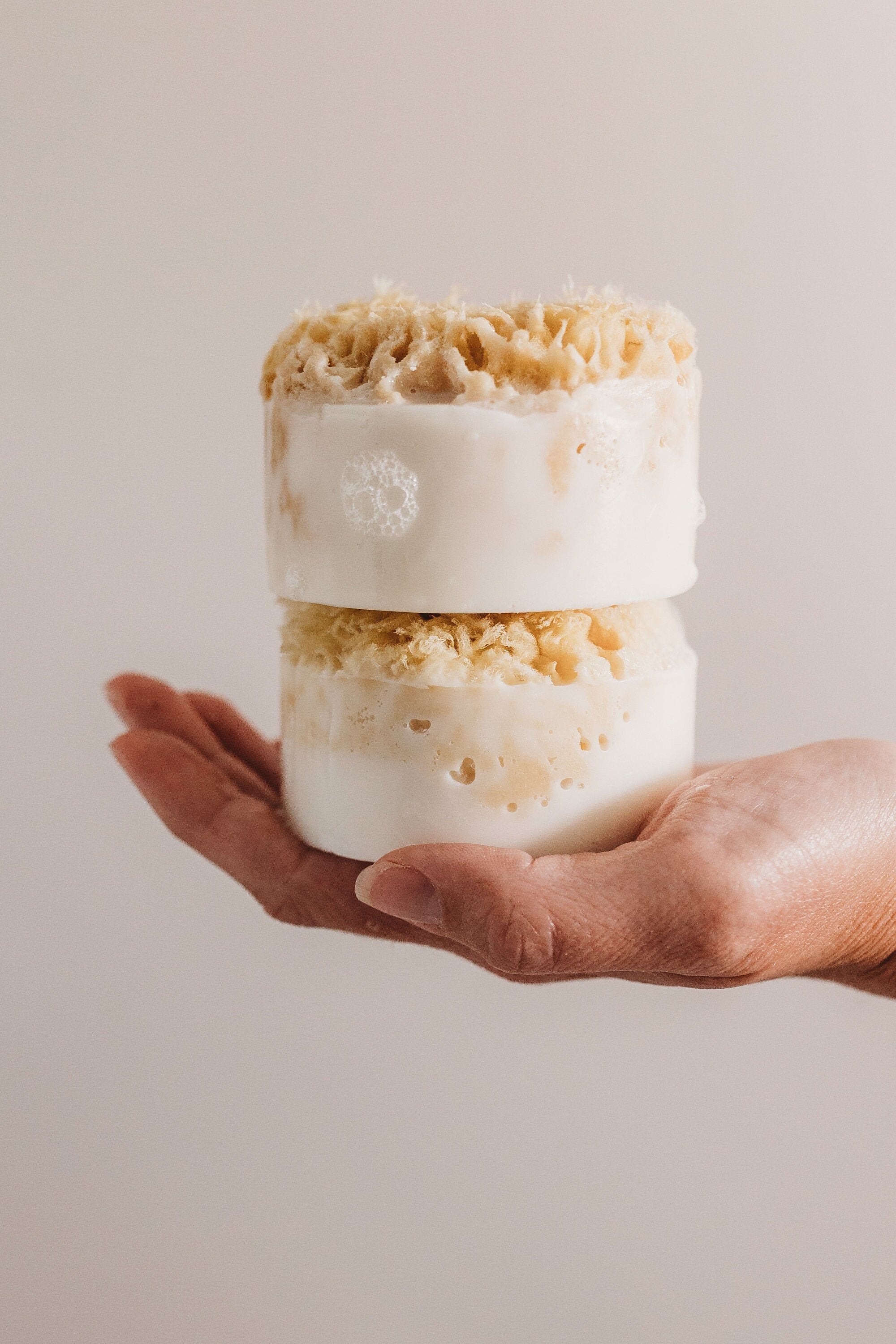 Shea + Coconut Wool Sea Sponge Soap